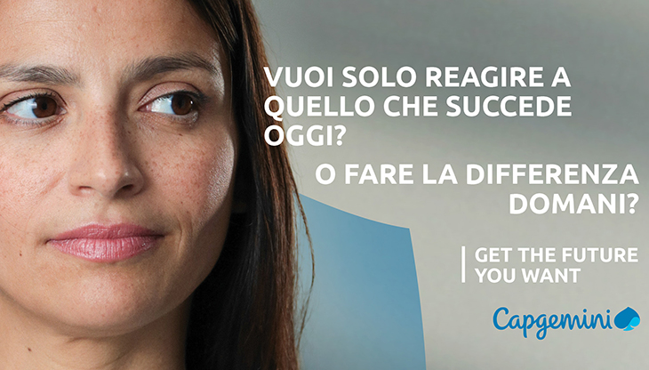 Un soggetto della nuova campagna Capgemini "Get the future you want"