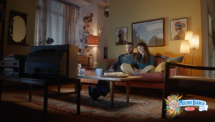 Un frame del nuovo spot Mulino Bianco dedicato ai Baiocchi