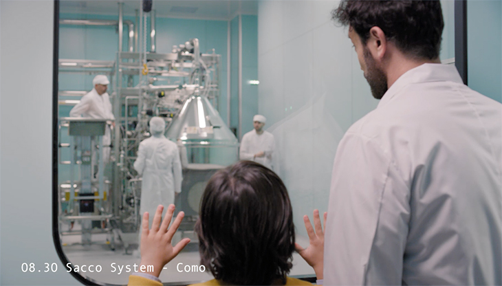 Un frame del nuovo spot Sacco System