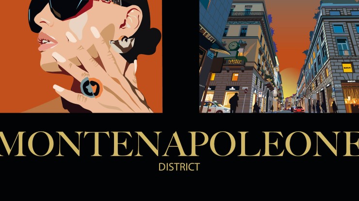 Montenapoleone "riparte" con una campagna pubblicitaria: un dettaglio di una delle creatività