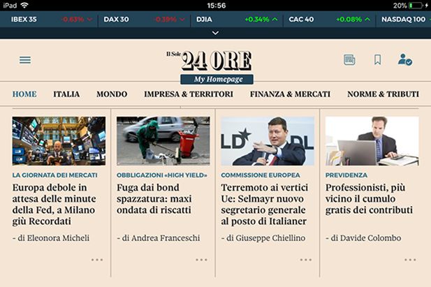 Il Sole 24 Ore lancia la sua nuova app. Al via la campagna firmata ...
