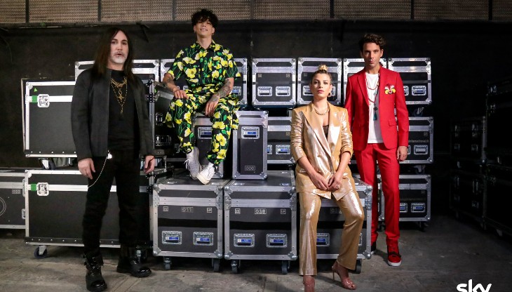 La giuria di X-Factor 2020: Manuel Agnelli, Hell Raton, Emma, Mika