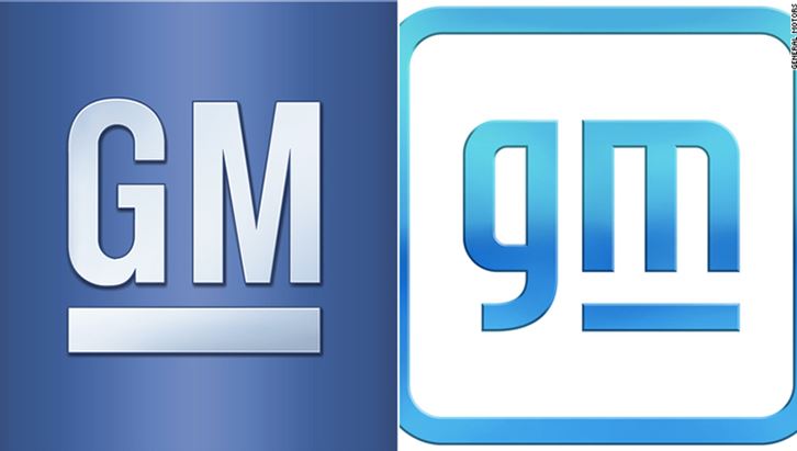 Il vecchio e il nuovo logo di General Motors 