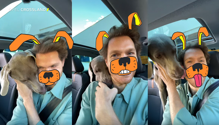 Un frame del nuovo spot Opel Crossland