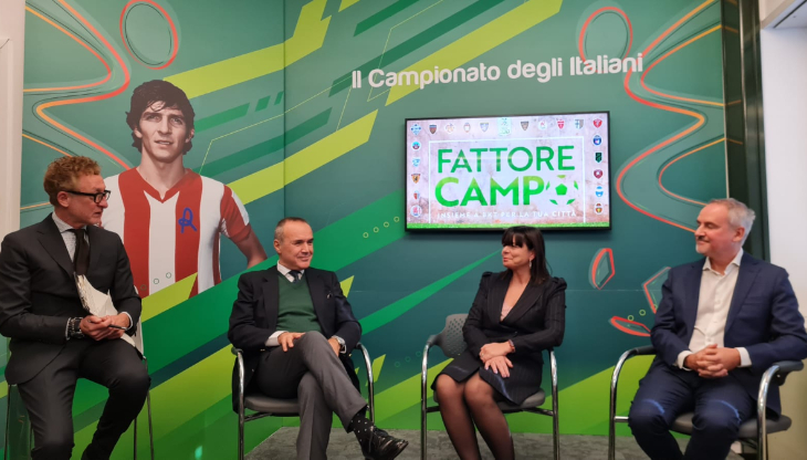 Un momento della conferenza stampa di presentazione di Fattore Campo