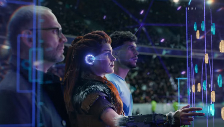 Un'immagine del nuovo spot PlayStation per la UEFA Champions League 