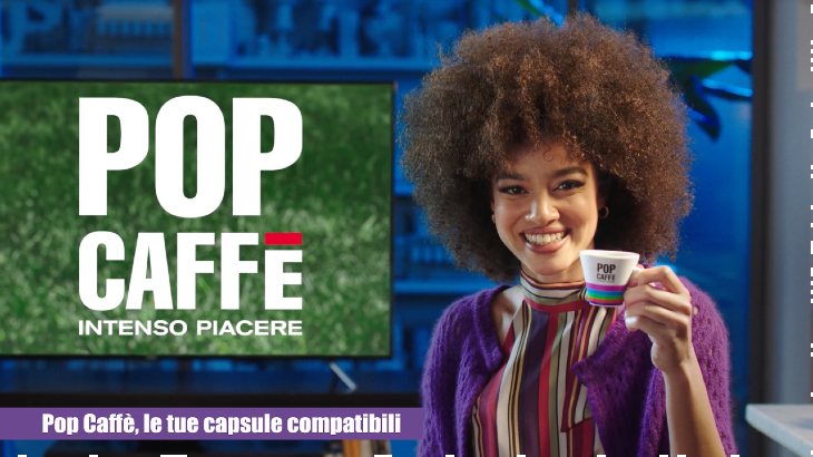 Un'immagine dello spot Pop Caffè