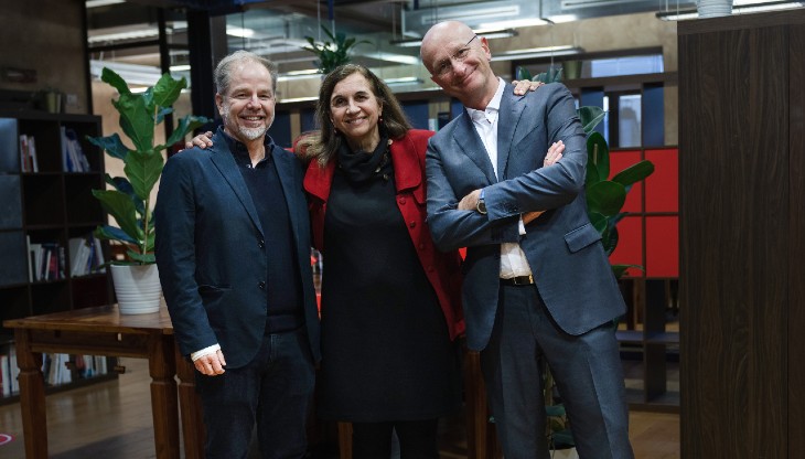 Da sinistra: Paolo d'Ammassa, Marina Salamon, Fausto Caprini