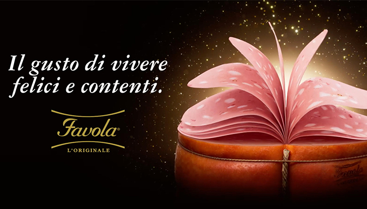 Un'immagine dello spot di Mortadella Favola