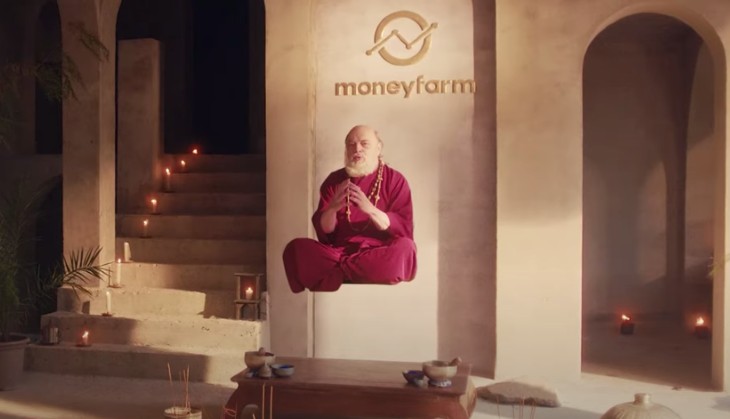 Un'immagine del nuovo spot Moneyfarm