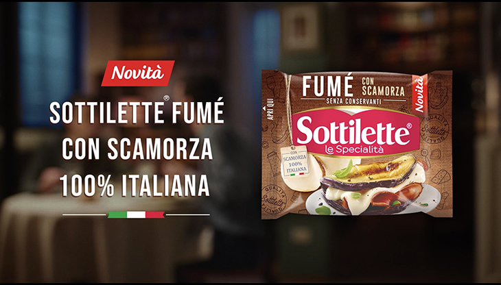 Le nuove Sottilette Fumé protagoniste di uno spot