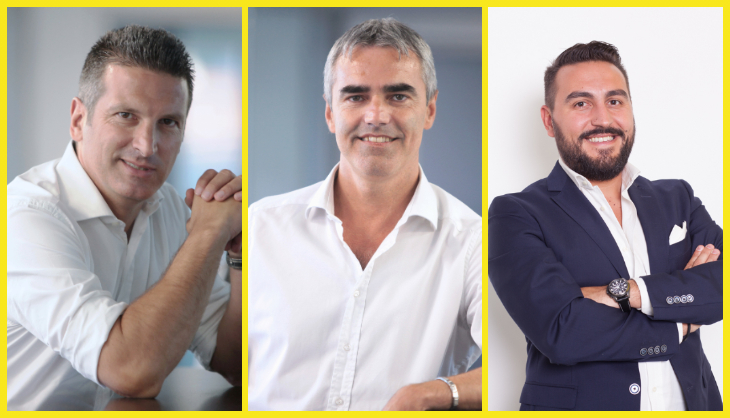 Da sinistra, Alessandro Talenti, Luca Colombi e Giancarlo Sampietro