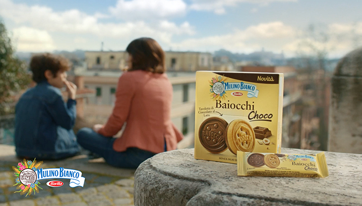 Un frame del nuovo spot dedicato ai Baiocchi Choco