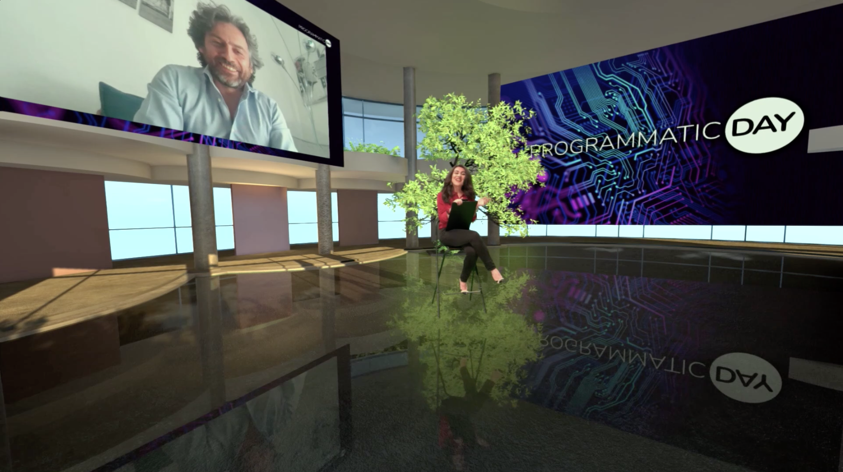 Un momento del Programmatic Day 2021: Alessandra La Rosa intervista Michele Petrillo di Sky Italia