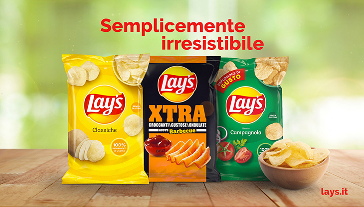 Lay's riporta online gli spot della serie "Semplicemente irresistibile" per le Classiche e la ricetta Campagnola
