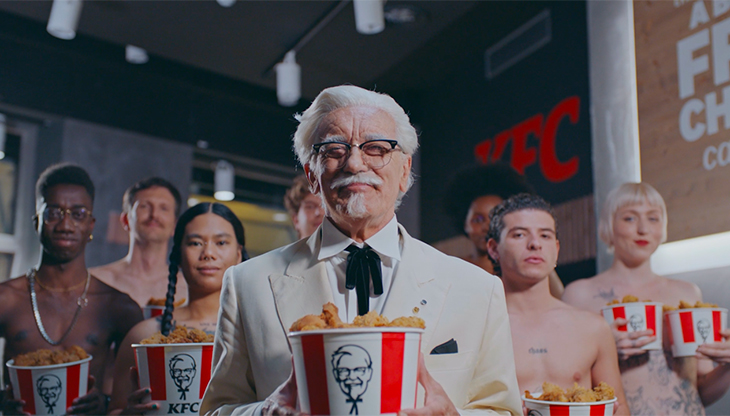 Un frame del nuovo spot di KFC Italia
