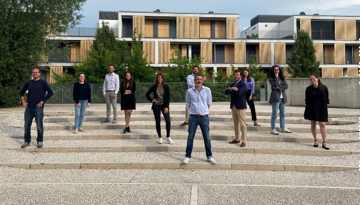 Il team di MediaCom Creative Systems. In primo piano Pierfrancesco Petrosillo