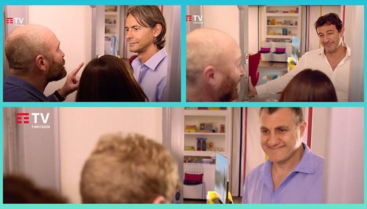 Protagonisti degli spot TimVision sono Filippo Inzaghi, Ciro Ferrara e Bobo Vieri