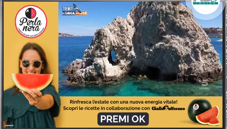 la pubblicità Perla Nera nel formato ADD+Inside