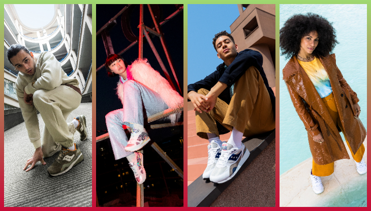 I quattro testimonial della campagna pubblicitaria Saucony