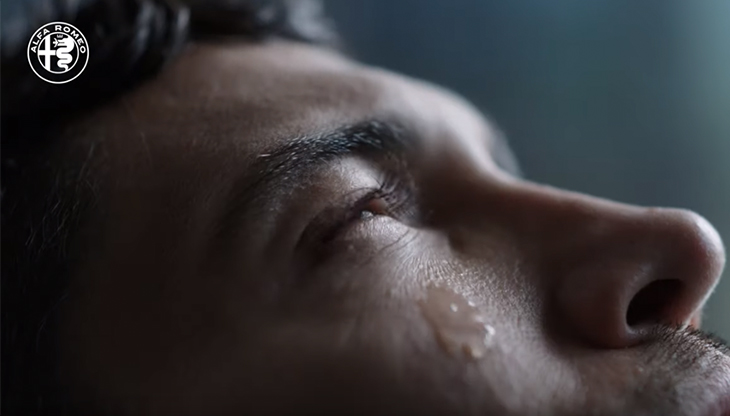 Un'immagine del nuovo spot Alfa Romeo