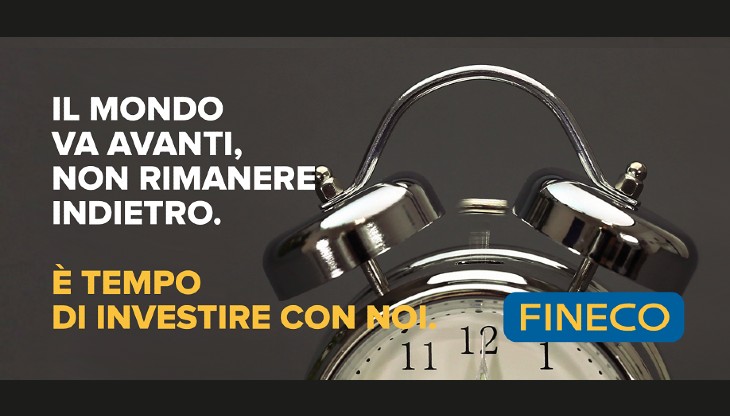 Un'immagine della nuova campagna pubblicitaria di Fineco