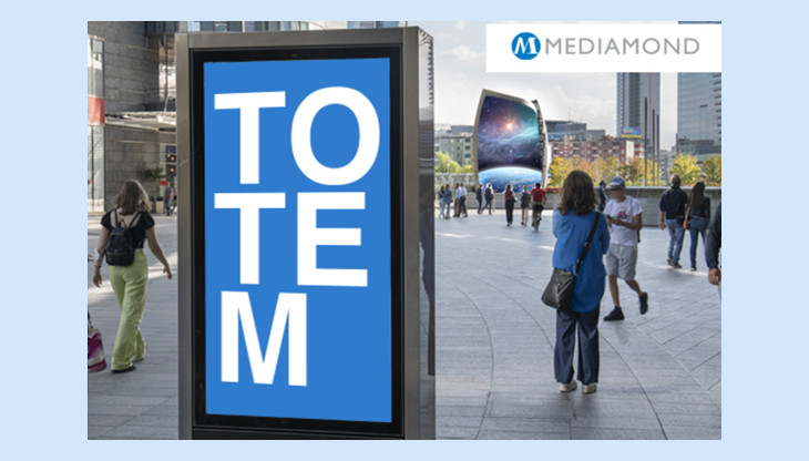 Uno dei nuovi totem di Mediamond