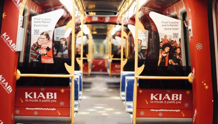 La campagna pubblicitaria di Kiabi si sviluppa anche nella Metropolitana