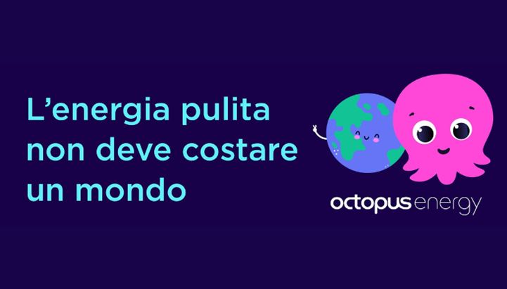 Constantine, il polpo rosa che rappresenta il brand, è protagonista della campagna di Octopus Energy