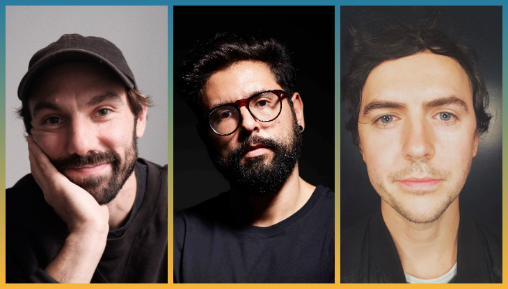 Da sinistra, Nick Bakshi, Rainor Marinho e Jack Christensen
