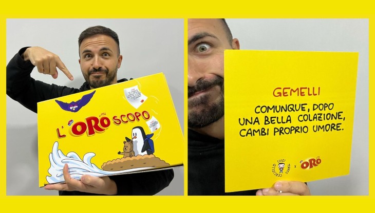 Il content creator Luigi Torres Cerciello, principale protagonista della campagna Oro Saiwa