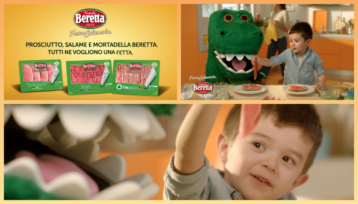 Alcune immagini tratte dallo spot Fratelli Beretta con Luca e Rexy