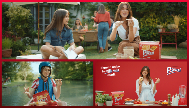 Alcune immagini dagli spot tv e web di Gran Pavesi con Virginia Raffaele