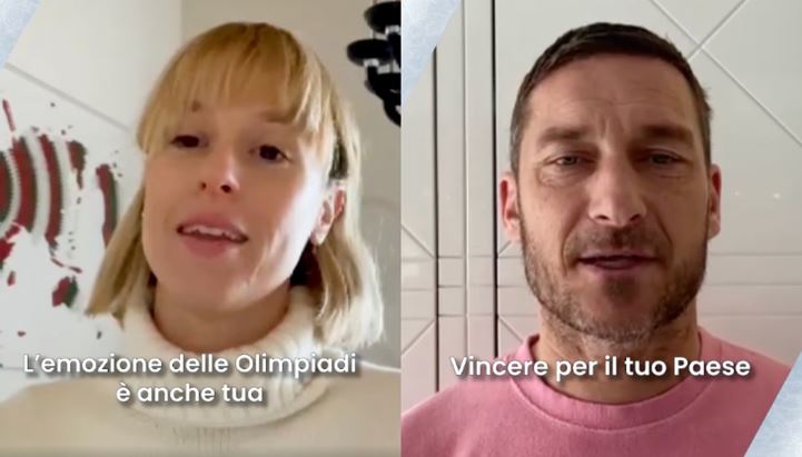 Federica Pellegrini e Francesco Totti sono alcuni dei volti del nuovo spot dedicato a Milano-Cortina 2026
