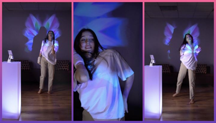 Per Samsung, la ballerina Giulia Stabile ha creato su TikTok una challenge sulle note di 'Farfalle' di Sangiovanni