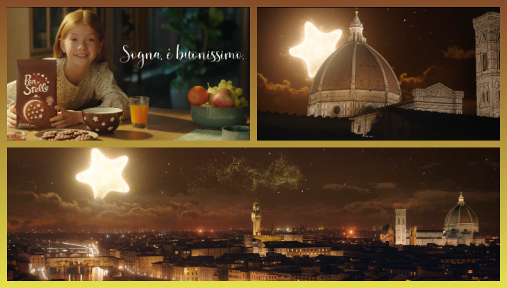Alcuni frame del nuovo spot manifesto di Pan di Stelle