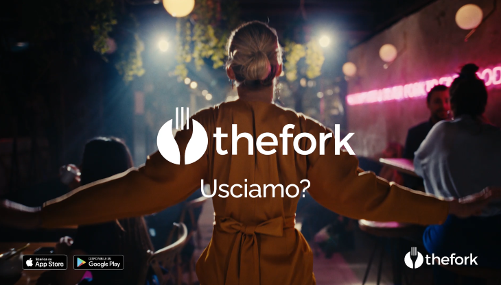 Un'immagine dal nuovo spot "Usciamo?" di TheFork