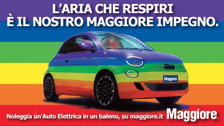 Un'immagine della nuova pubblicità Maggiore