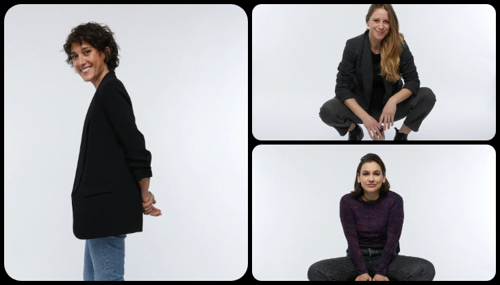 Le co-founder di Ephoto. Da sinistra in senso orario: Priscilla Foschi, Giulia Ghiazza e Roberta Pirisino