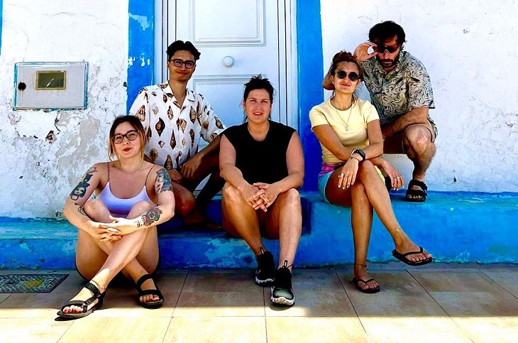 da sinistra: Eleonora Castellani, Emanuele Aloisio, Marta Falorni, Serena Anzaldi, Michele Pagani