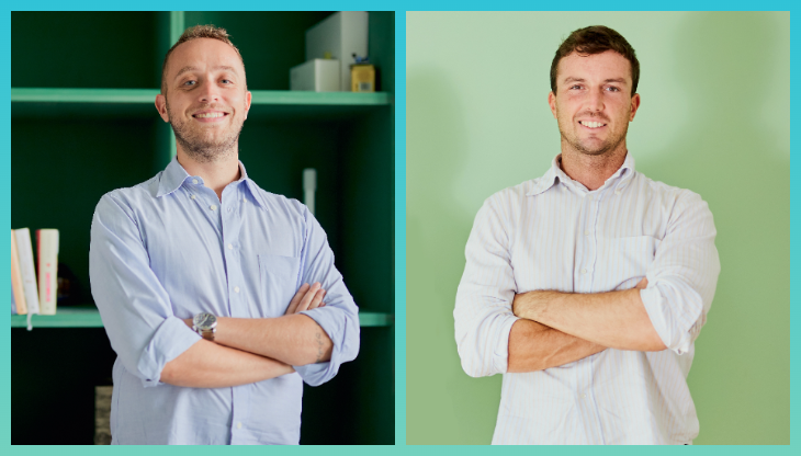 I founder di Skip Group: da sinistra, Marco Iacobellis ed Emiliano Messeni