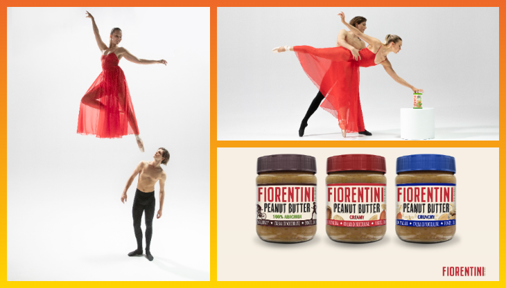 Immagini dallo spot Fiorentini dedicato a gallette e snackini con i ballerini Tommaso Stanzani e Tove Villfor