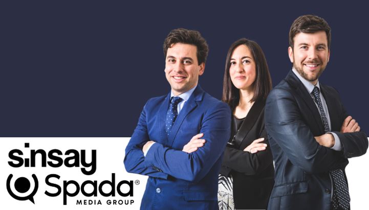 Da sx: Lorenzo Spada, Lara Ricciotti, Federico Spada | Spada Media Group