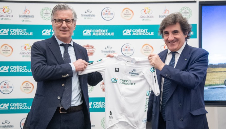 Giampiero Maioli, Responsabile di Crédit Agricole Italia, annuncia la partnership insieme a Urbano Cairo