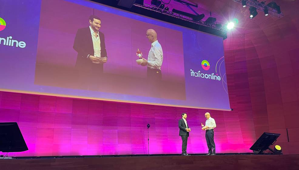 Onsi Sawiris e Roberto Giacchi durante la presentazione di Italiaonline Sales Company