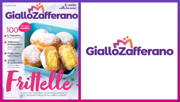La copertina del rinnovato Giallozafferano magazine e il nuovo logo