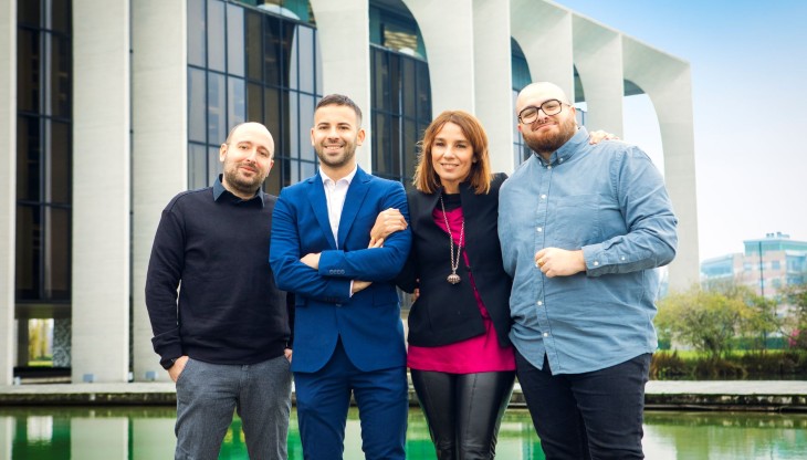 I founder di Webboh: da sinistra, Odello, Pasqui, Gasperini, Buratti (Credit foto: Giuseppe Biancofiore)