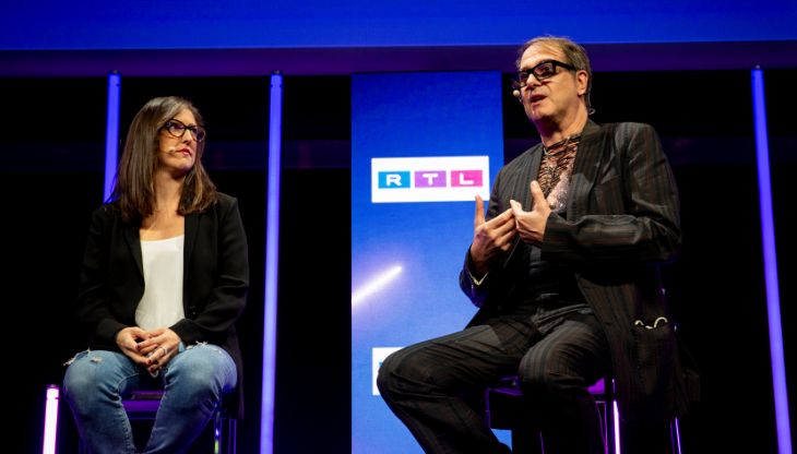 Elena Giovanetti, Publisher and Product Director di RTL AdAlliance Italia, e Claudio Tozzo, Founder di StudioPiù