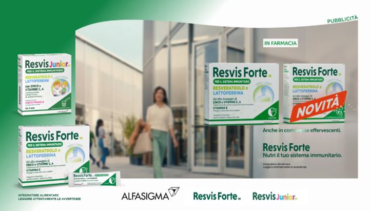 Resvis forte torna in campagna per “nutrire il sistema immunitario”. Firma Havas Life