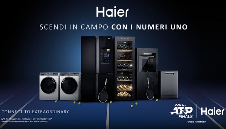 Haier in campo con un nuovo spot per ATP Finals Torino 